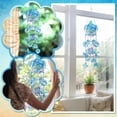 thumbnail image 2 of Campanillas de viento GlikCeil, diseño artístico con diamantes azules, decoración oceánica, 2 of 6