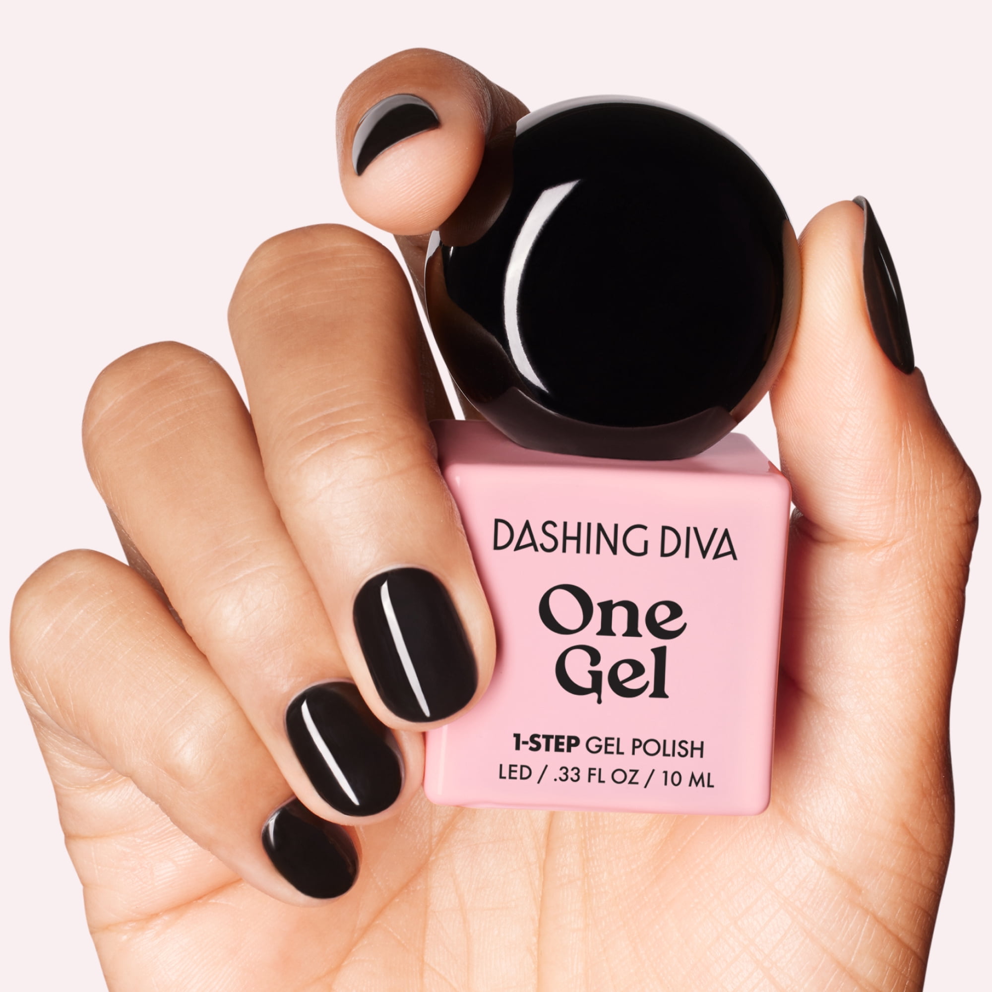 Dashing Diva One Gel Color, Gel Nail Polish, Real Black, 1 10ml / 0.33 fl oz