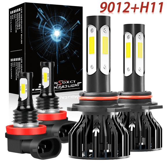 NSDXCT for Toyota RAV4 2016 2017 2018 6000K 9012/HIR2 LED Headlights H11/H16 Fog Light Bulbs