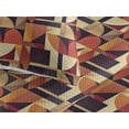 thumbnail image 3 of Ambesonne Geometric Quilted Bedspread Set 3 Pcs, Modern Square Triangle, Queen, Eggshell Plum and Marigold, 3 of 4