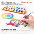 thumbnail image 3 of Set de pinturas de acuarela Shuttle Art, paquete de 24, 8 colores con pinceles, 3 of 9