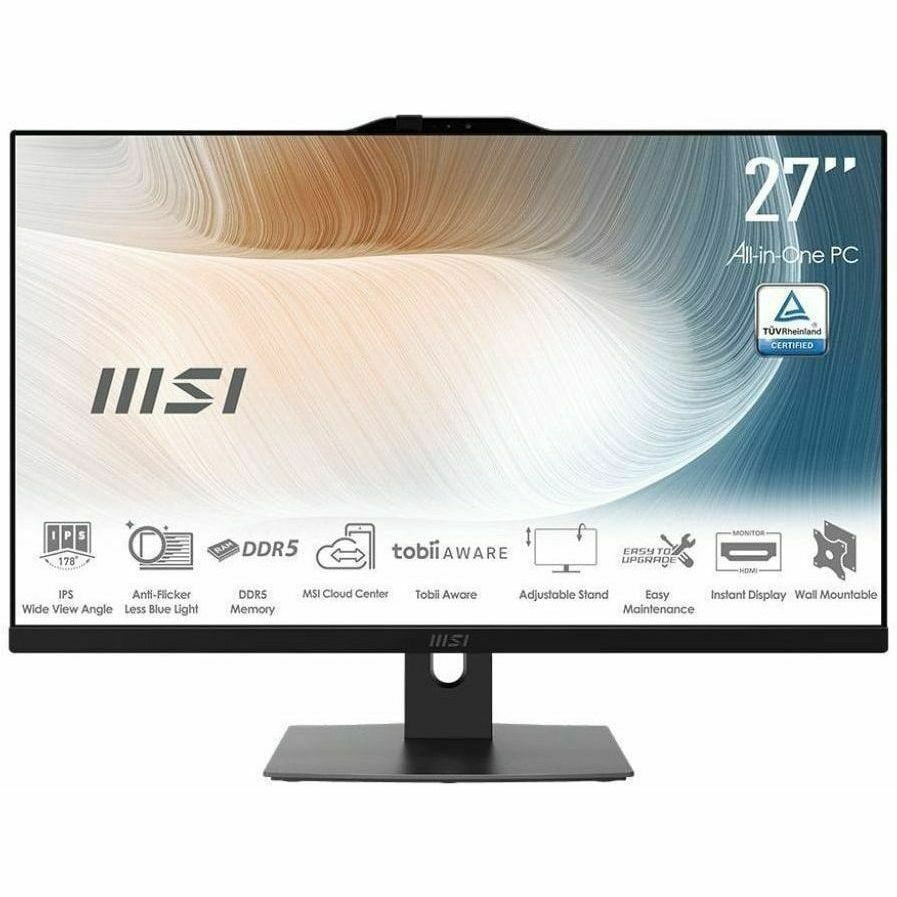 MSI All-in-One Computer Modern AM242TP 1M-1200US Intel Core 3 100U 8GB DDR5 512GB PCIe SSD 23.8" Touchscreen Windows 11 Home 64-bit