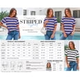 thumbnail image 5 of BTFBM Summer Tops for Women Crewneck Short Sleeve Striped T Shirts Casual Spring Clothes Color Block Basic Tee Blouses, 5 of 7