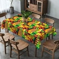 thumbnail image 3 of Kwanzaa Tablecloth Black History Month Table Cloth African American Heritage Holiday Party Celebration Decor Kinara Candles Home Dining Room Kitchen Decoration-60×84inch, 3 of 4