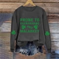 thumbnail image 2 of Luxalzxs Womens St Patricks Day Long Sleeve Tops Crewneck Sweatshirts Funny Letter Print Casual Pullover Tops, 2 of 4