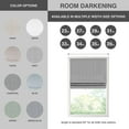 thumbnail image 3 of Basketweave Room Darkening Cordless Roman Shade,White Polyester Household Supplies Décor Curtains, 3 of 20