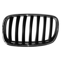New Aftermarket  Premium Fit Chrome / Black Driver Side Grille 51137157687 fits 2007-2009 BMW X5 3.0si Sport Utility 4-Door