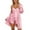 Pink, variant on Satin Pajama Short Sleeve Nightgown With Robe Summer Comfortable Sleepwear Wear Home Outfit Soft Pajamas Dress