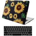 thumbnail image 1 of Case for MacBook Pro 15 inch 2019 2018 2017 2016 Release A1990/A1707, Rubberized Plastic Hard Shell Case and Keyboard Cover for Apple MacBook Pro 15" Touch Bar and Touch ID,Sunflower, 1 of 6