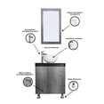 thumbnail image 4 of Mueble GABINETE para LAVAMANOS DE OVALIN para BAÑO Moderno Minimalista DISEÑO DE Piso O Flotante (Negro Mate/Lombardia) Decomobil GAB-6040-NM/LO, 4 of 6