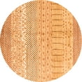 thumbnail image 1 of Ahgly Company Indoor Round Oriental Orange Modern Area Rugs, 8' Round, 1 of 4