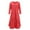 Red, variant on ZVNAΖH Womens Plus Size Summer Dresses Casual Short Sleeve Cotton Linen Ankle Length Dresses Button V Neck Flowy Dress