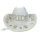 thumbnail image 4 of Sombrero de vaquero para mujer, gorras de tela cómodas, gorras de fieltro de moda blancas, sombrero de , para celebración de bodas de Zulema  Sombrero de vaquero, 4 of 8