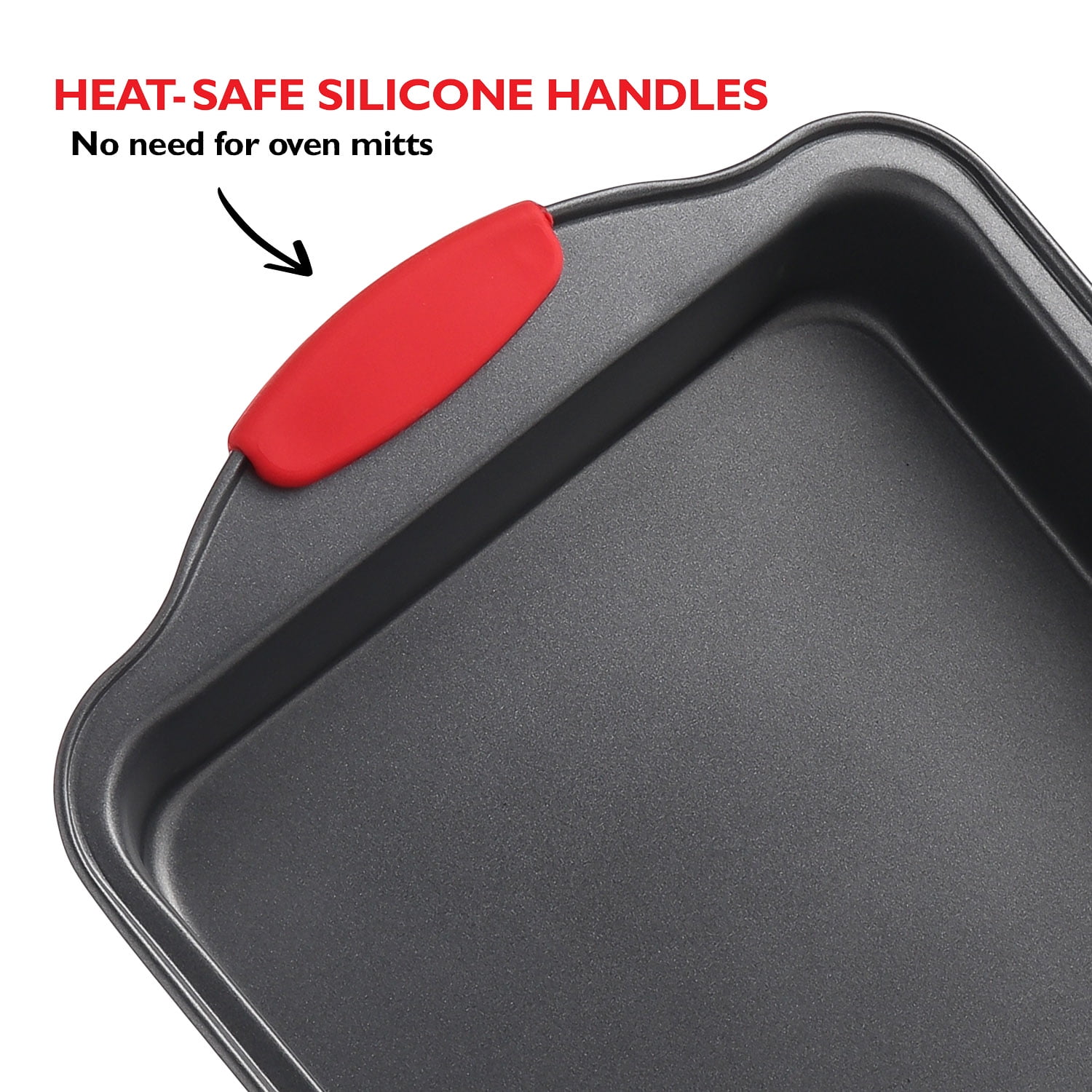 15 Pc Bakeware Set Nonstick Carbon Steel Oven Safe Silicone Handles Baking  Kit