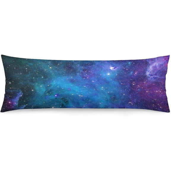 Blue Galaxy Print Body Pillow Covers with Zipper 20"x 54"