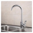 thumbnail image 4 of Kitchen Sink Faucet Cold Hot Mixer Swivel Tap Polished Chrome Plated Sprayer Single Handle, 4 of 7