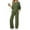 Army Green, variant on Wutalume Women's Cozy Home Wear 2-Piece Pajama Set, Comfortable Top and Relaxed Fit Pants, Soft Loungewear Outfit,Army Green L