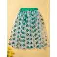 thumbnail image 6 of Bagilaanoe 2pcs Toddler Baby Girls Skirt Set Long Sleeve Crop Tops + Print Mesh Tutu Shorts Skirt 1T 2T 3T 4T 5T 6T Kids Outfits for Party, 6 of 9