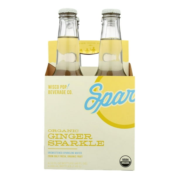 Wisco Pop! Soda Ginger Sparkle Case Of 6 4/12 Fz