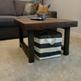 thumbnail image 6 of DII Square Modern Style Paper Stripe Cube Storage Bin in Black, 6 of 6