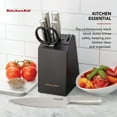 thumbnail image 3 of KitchenAid Gourmet 7-Piece Forged Knife Block Set with Built-In Sharpener, Stainless Steel Handles, Black, 3 of 10