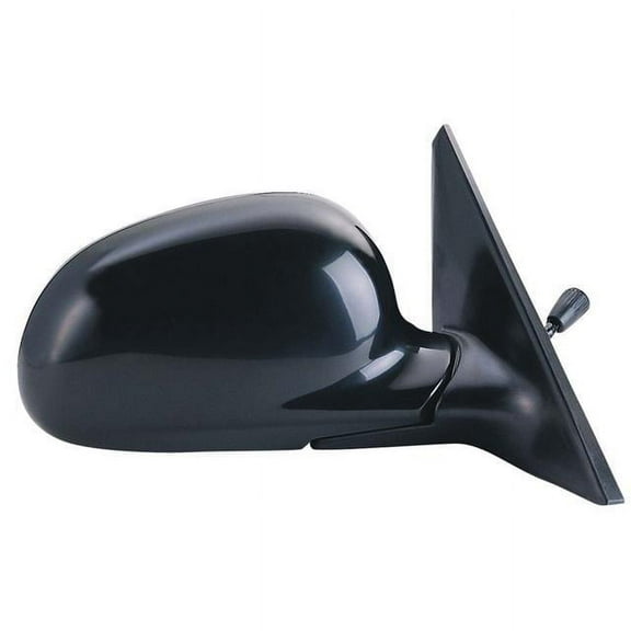 63509H - Fit System Passenger Side Mirror for 92-95 Honda Civic Sedan, black, foldaway, Manual Remote