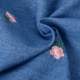 thumbnail image 3 of OGLCCG Girls Summer Denim Dress Long Sleeve Lace Hem Button Down Jean Shirt Dresses Trendy Kids A Linen Mini Dress Size 1-12, 3 of 7