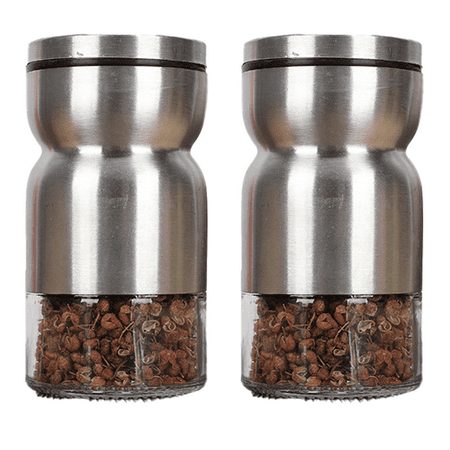 

Glass Spice Shakers Seasoning Container with Air-Tight Stainless Steel Lid Kitchen Essential for Home Cooking Camping BBQ Stainless Steel Color