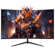 CRUA 32 Curved Gaming Monitor -200Hz FHD (1920 *1080P), 120% sRGB, AMD Freesync, HDMI/DP, Wall Mountable Installs-Black