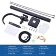 thumbnail image 7 of Wowow Waterfall Single-Handle Freestanding Tub Faucet with Handshower, Floor Mounted Tub Filler Faucet in Matte Black, 7 of 7
