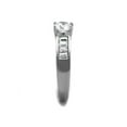 thumbnail image 4 of 1.64 Ct Round Cut and Baguettes Cz Stainless Steel Engagement Ring Women's Size 7, 4 of 5
