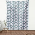 thumbnail image 4 of Fox Fabric by the Yard, Sleeping Fox Faces with Sky Stars Scandinavian Style Cartoon, Decorative Upholstery Fabric for Sofas and Home Accents, Slate Blue Pale Pink by Ambesonne, 4 of 5