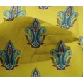 thumbnail image 4 of oneOone Viscose Chiffon Medium Yellow Fabric Leaves & Paisley Block Quilting Supplies Print Sewing Fabric By The Yard 42 Inch Wide, 4 of 4