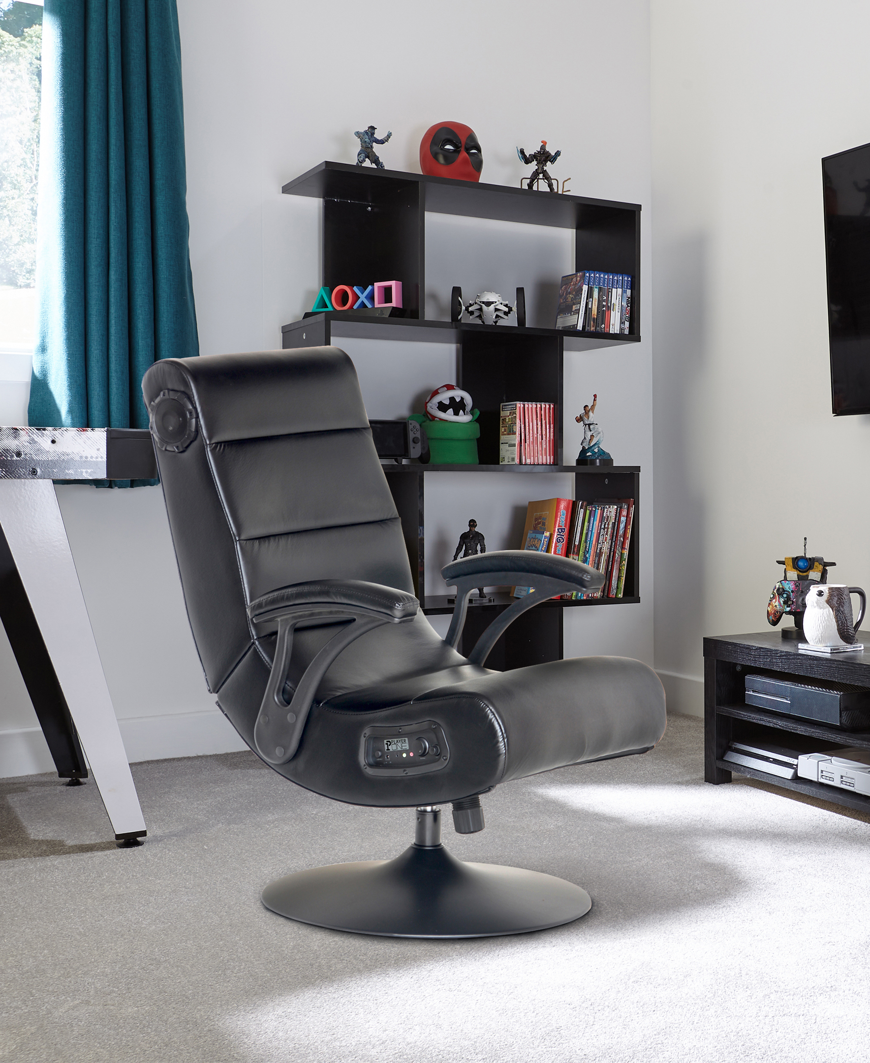 X Rocker Bluetooth Swivel Gaming Chair, Black