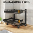 thumbnail image 5 of CACAGOO 2-Tier Dish Drying Rack - Adjustable Drying Rack w/Large Capacity, Space-Saving Dish Rack for Kitchen Counter, 5 of 9