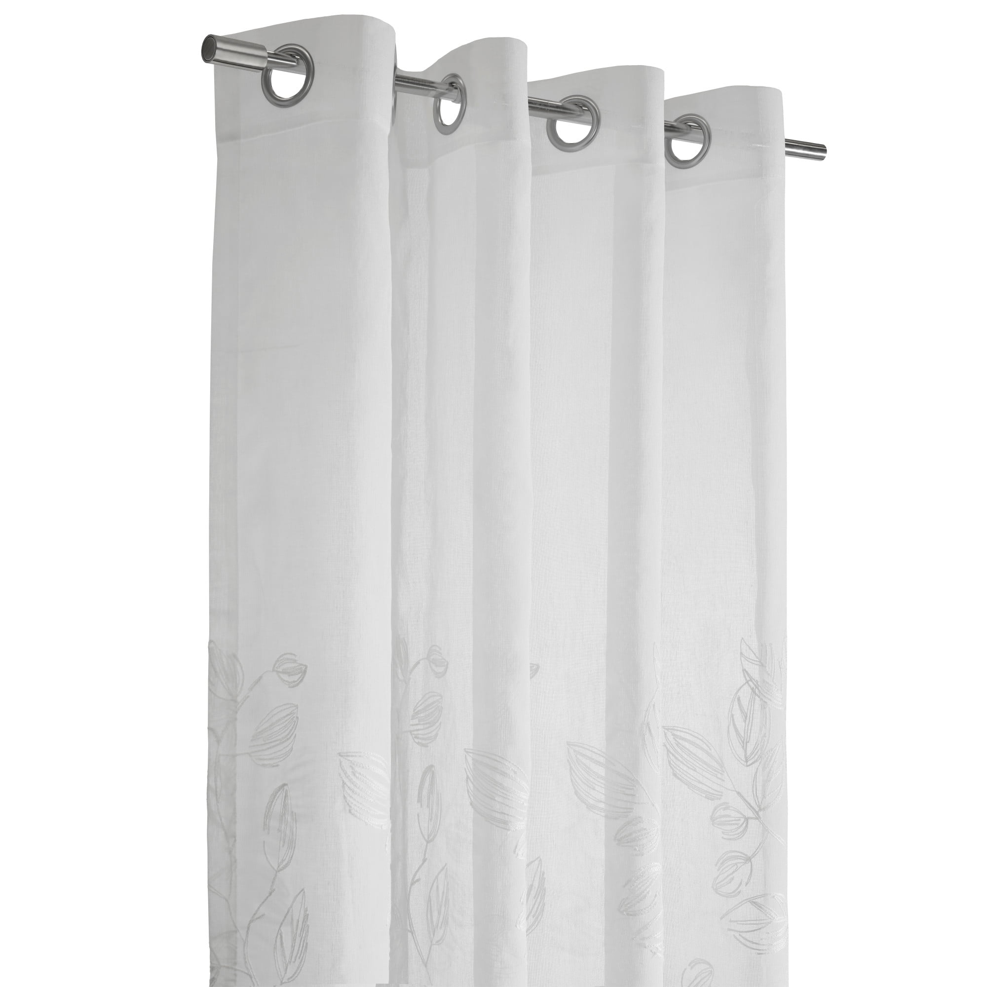 Loft Living Summer Sheer Grommet Indoor Curtain 52 x 84 in White