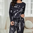 thumbnail image 2 of Women Tie Dye Pajamas Sets Long Sleeve Tops+ Pants 2 PC Loungewear Ladies Elastic Waist Comfy Sleepwear Nightwear PJ outfits with Pockets, 2 of 7