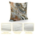 thumbnail image 4 of JEUXUS  Marble Print Throw Pillow Cushion Case  Retro Style Paintbrush Colors in Marbling Texture Watercolor Artwork, Modern Accent Double-Sided Digital Printing,  Sand Brown, 4 of 5