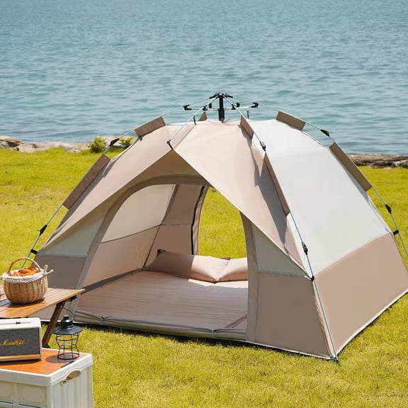 SUSUZI 4 Person Instant Camping Tent – 83"x83" Spacious 210D Oxford Waterproof Tent with Carry Bag for Outdoor Hiking Travel