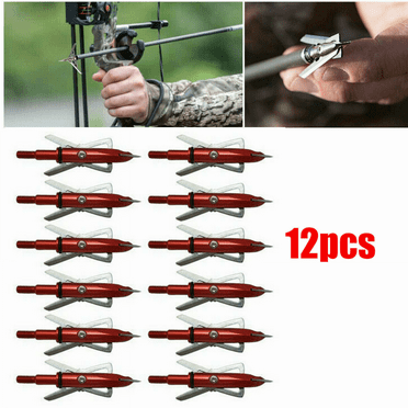 12x Archery Hypodermic Broadheads 2 Blade 2" Dia 100Grain Hunting Arrowheads new