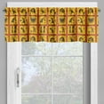 thumbnail image 4 of Ambesonne Orange Valance & Curtain, Pattern, 55"x45", Coral Black Yellow, 4 of 6