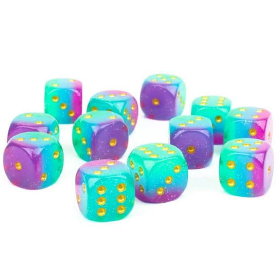 Sirius Dice  12 mm D6 Cube Set - Northern Lights - 18 Count