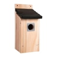 thumbnail image 2 of Casa de Pájaro de Madera con Refugio para Exterior Comedero Colgante para Aves Caja para Ventana Nido Decorativo Adecuado para Terraza Balcón Patio Decoración de Hogar 30cmx12.5cmx12.5cm, 2 of 7