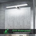 thumbnail image 3 of Dimmable Led Mirror Lamp, Bathroom Wall Lamp 40 1200lm 12w Ip44, Adjustable Color 3000k 4500k 6000k, Mirror Lamp with Remote Control, Mirror with Clip,, 3 of 4