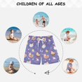 thumbnail image 6 of Purple Chicken Hen Pattern Swim Trunks Quick Dry Beach Pool Board Shorts Lightweight Stylish Print Sizes 2T to XL, 6 of 8