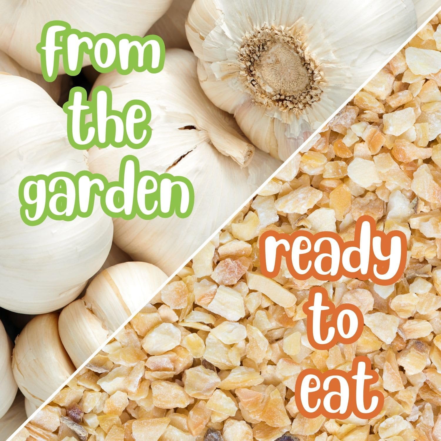 Dried Minced Garlic by Its Delish, 2.5 lbs 40 Oz Jumbo Container Jar  All Natural Peeled Chopped Garlic Cloves Dehydrated, No Preservatives, No Artificial Flavor Added, Certified Kosher