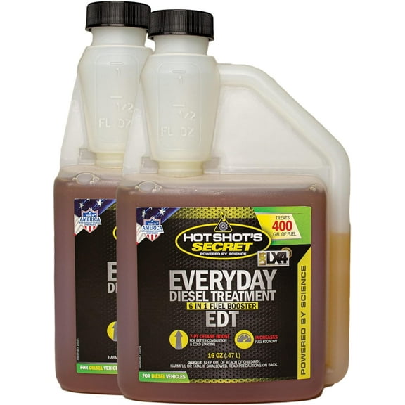 Hot Shot's Secret Everyday Diesel Treatment 16 Ounce 2 Pack (HSSEDT16ZSP2), Amber 16 Fl. Oz. 2-Pack