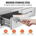 thumbnail image 5 of 29.5" Stainless Steel Outdoor Kitchen Drawers - Double Horizontal BBQ Storage for Grill Islands & Patio Stations (Weatherproof), 5 of 11