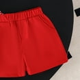 thumbnail image 5 of Teen Boy Clothes Boys' Shorts Set Outfits Kids Spring Summer Solid Printed Short Sleeved Training 6M 12M 18M 24M 3T 4T Shirt Tops and Pajama 2PCS, 5 of 6
