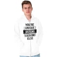 thumbnail image 5 of Unique Like Everyone Else Funny Zip Up Hoodie Men's Women's Brisco Brands M, 5 of 6